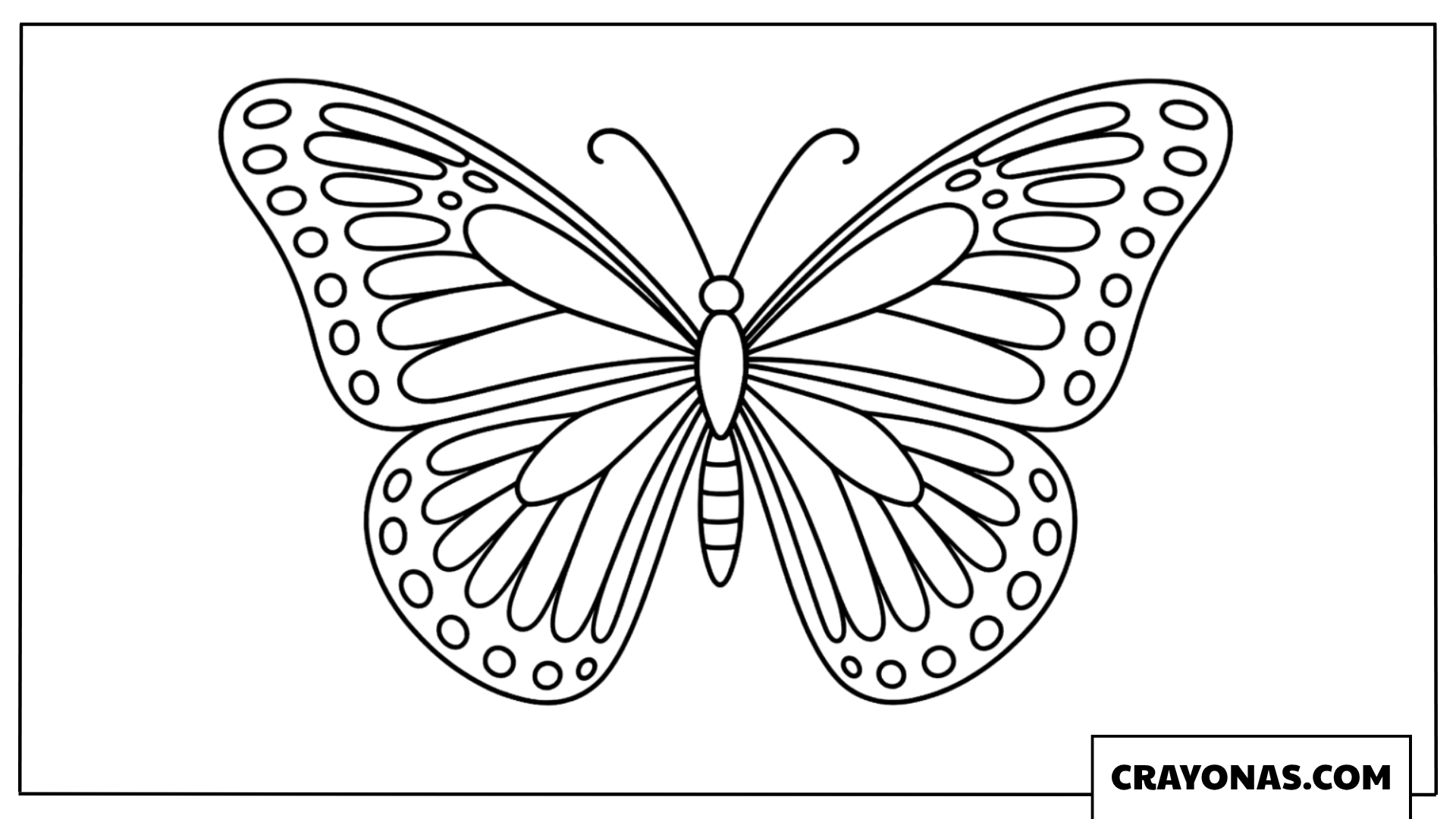 Beautiful Painted Lady Butterfly Coloring Page