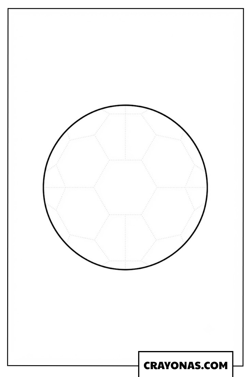 Blank Soccer Ball Template Coloring Page