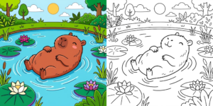 Capybara Coloring Pages ft - Capybara Coloring Pages ft