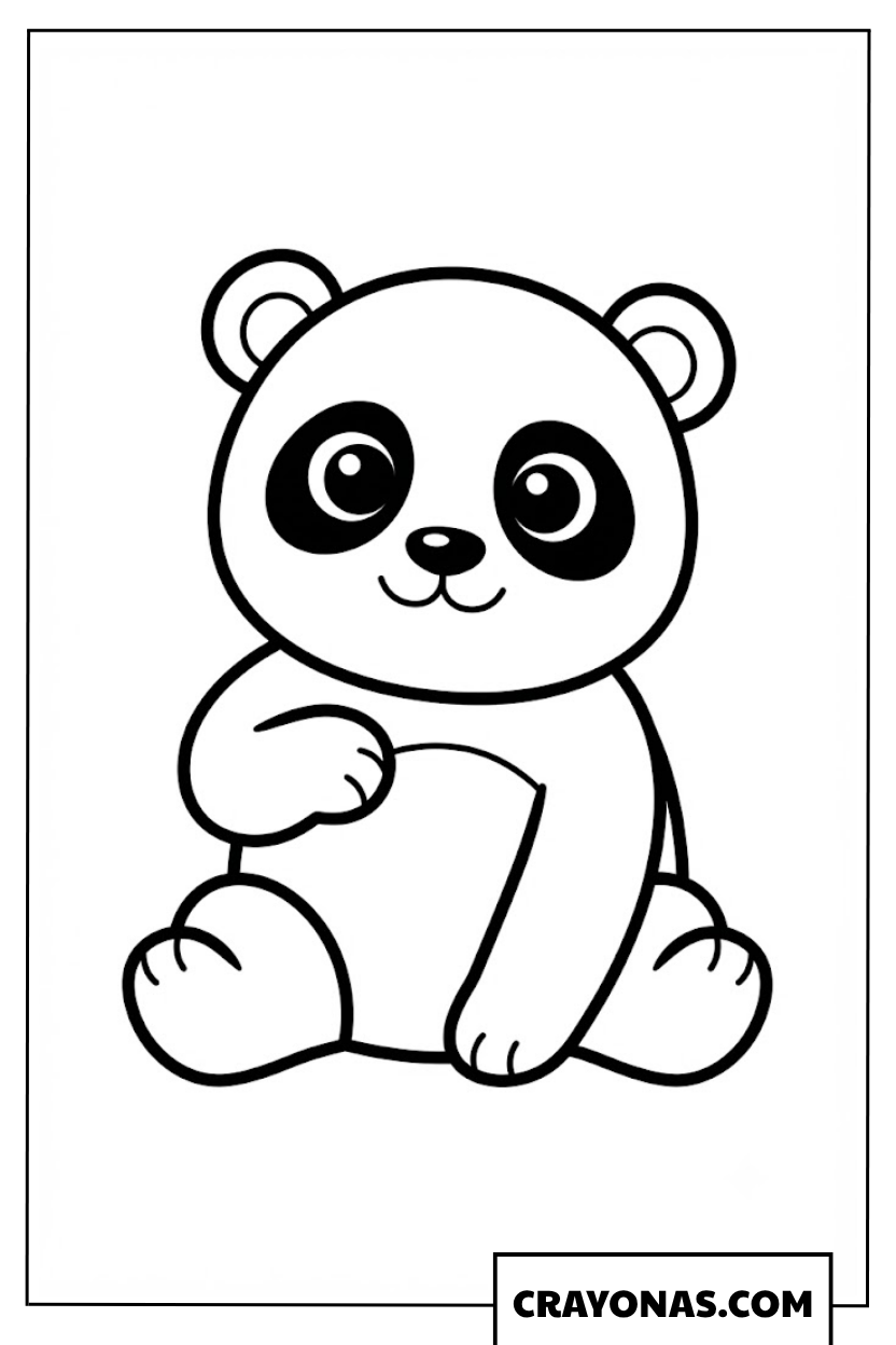 Chubby Baby Panda Coloring Page