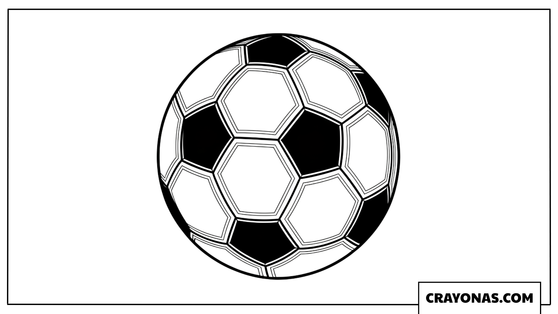 Classic Realistic Soccer Ball Coloring Page