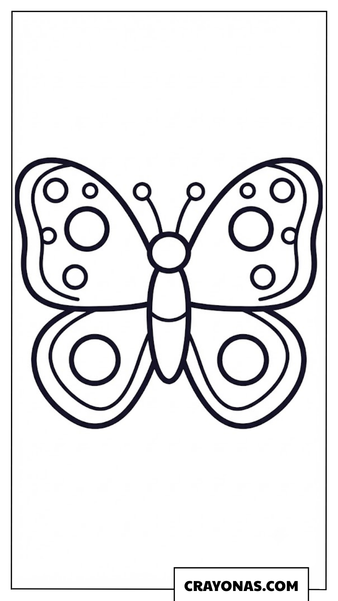 Cute Butterfly Coloring Page