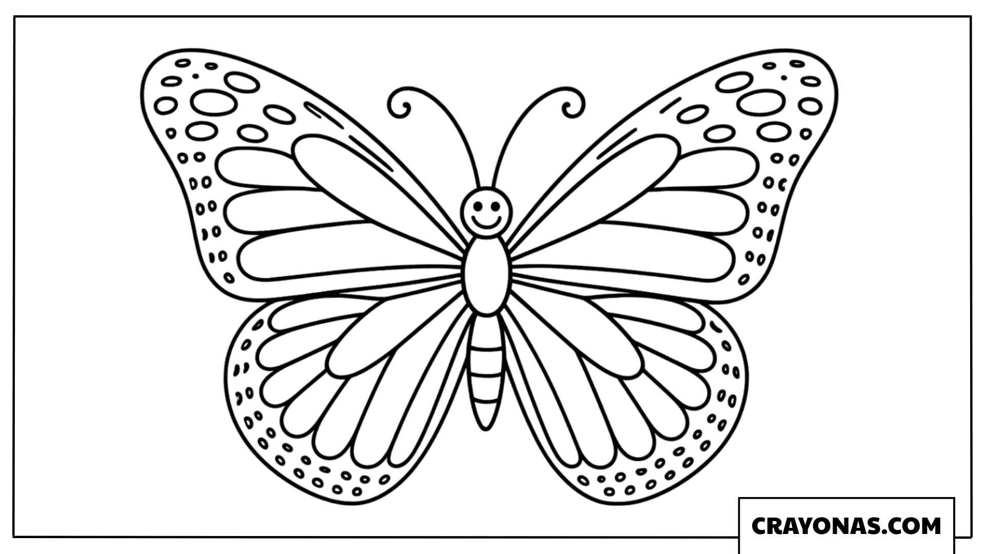 Cute Butterfly Coloring Page