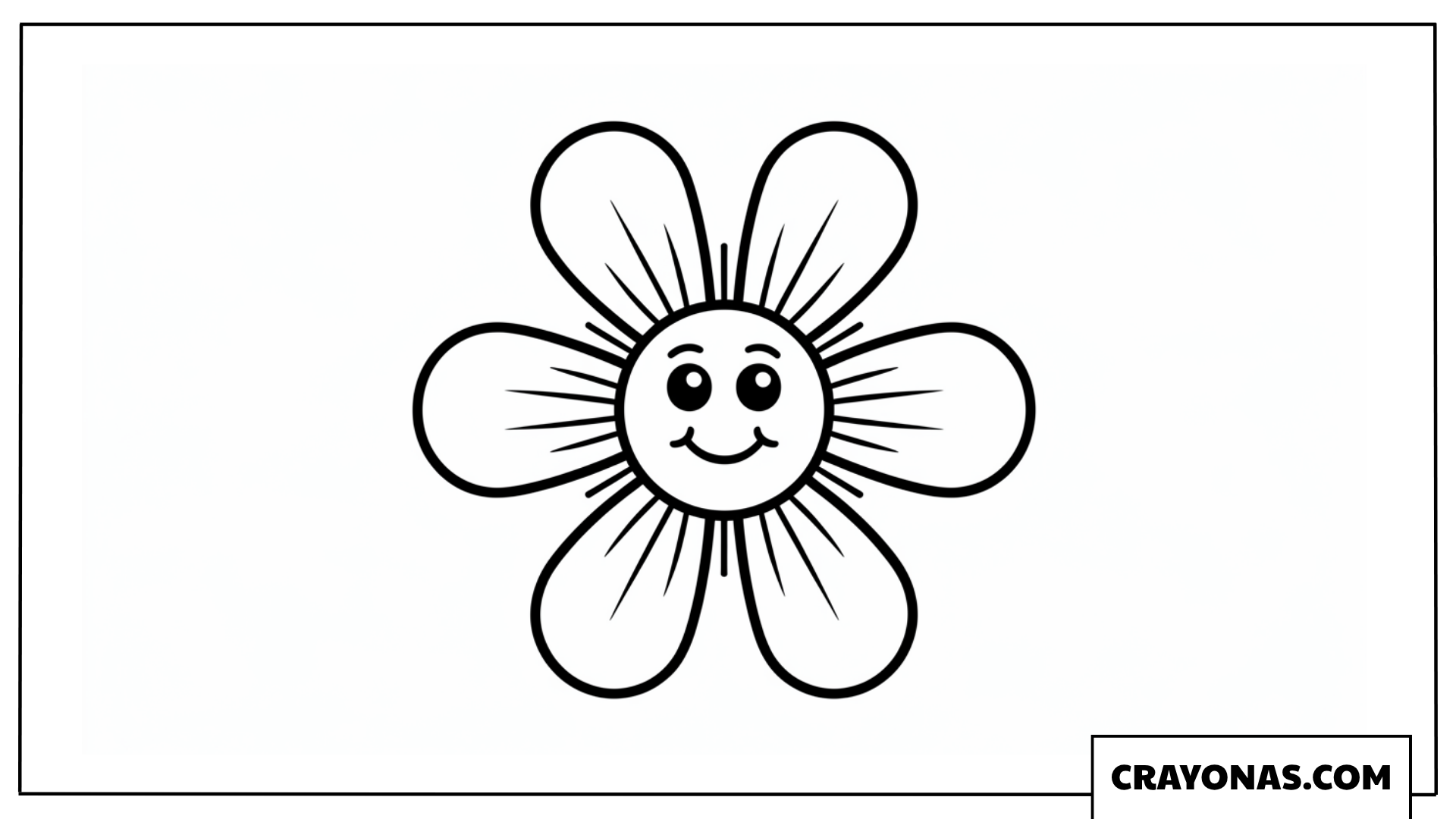 Cute Smiling Flower Coloring Page