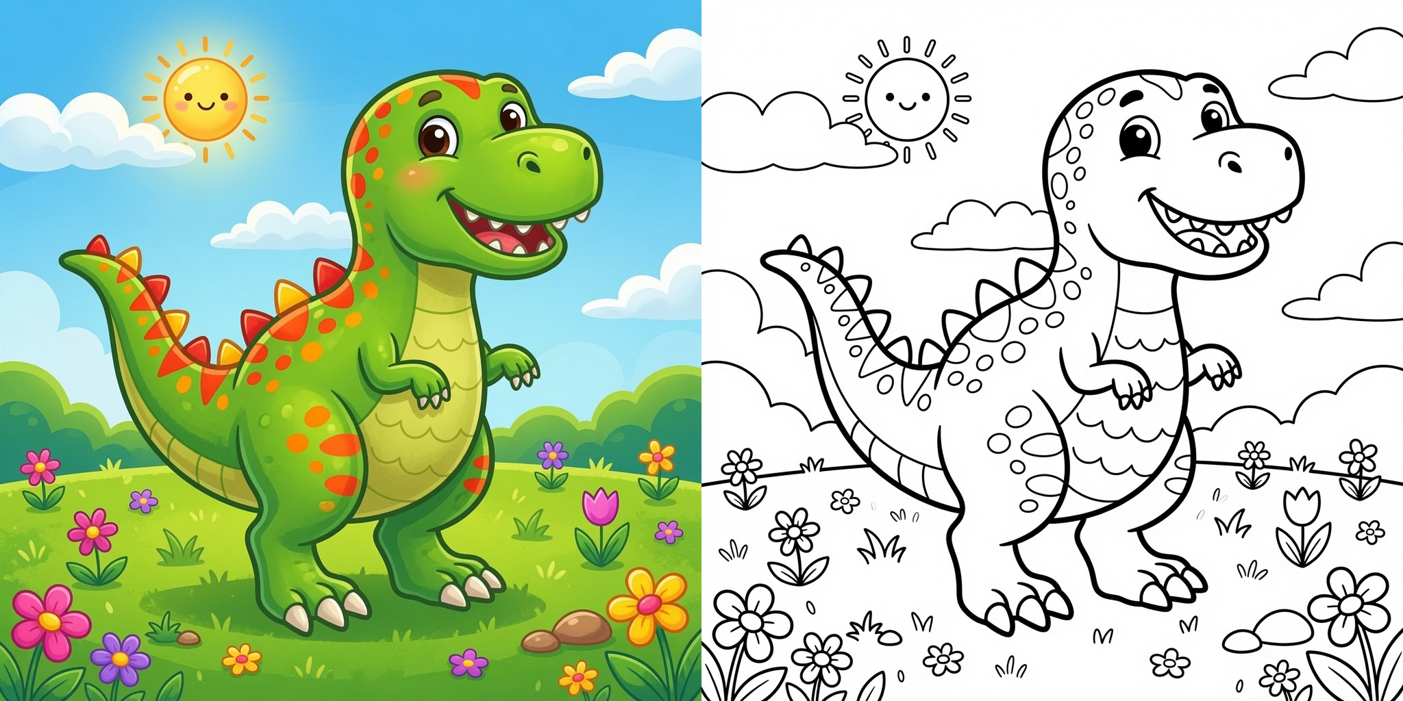 Dinosaur Coloring Pages ft - 2