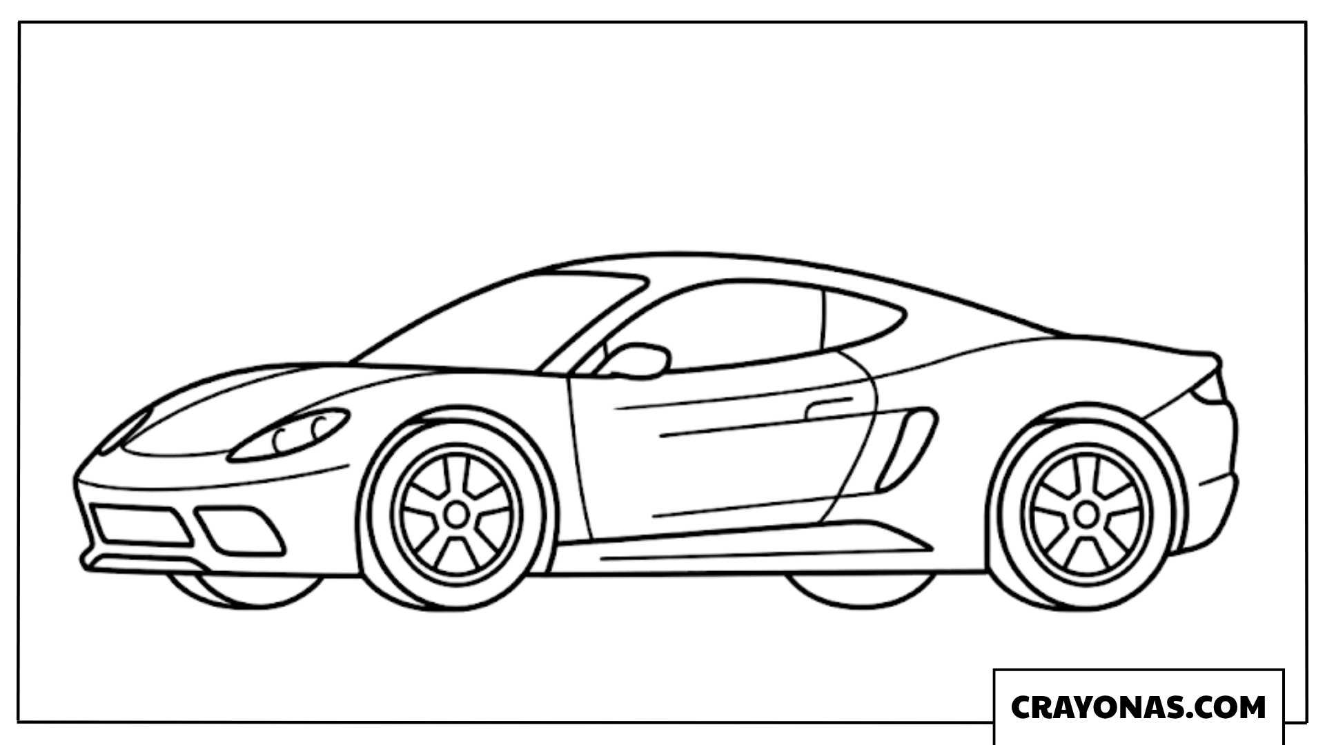 Easy Modern Sports Coupe Car Coloring Page