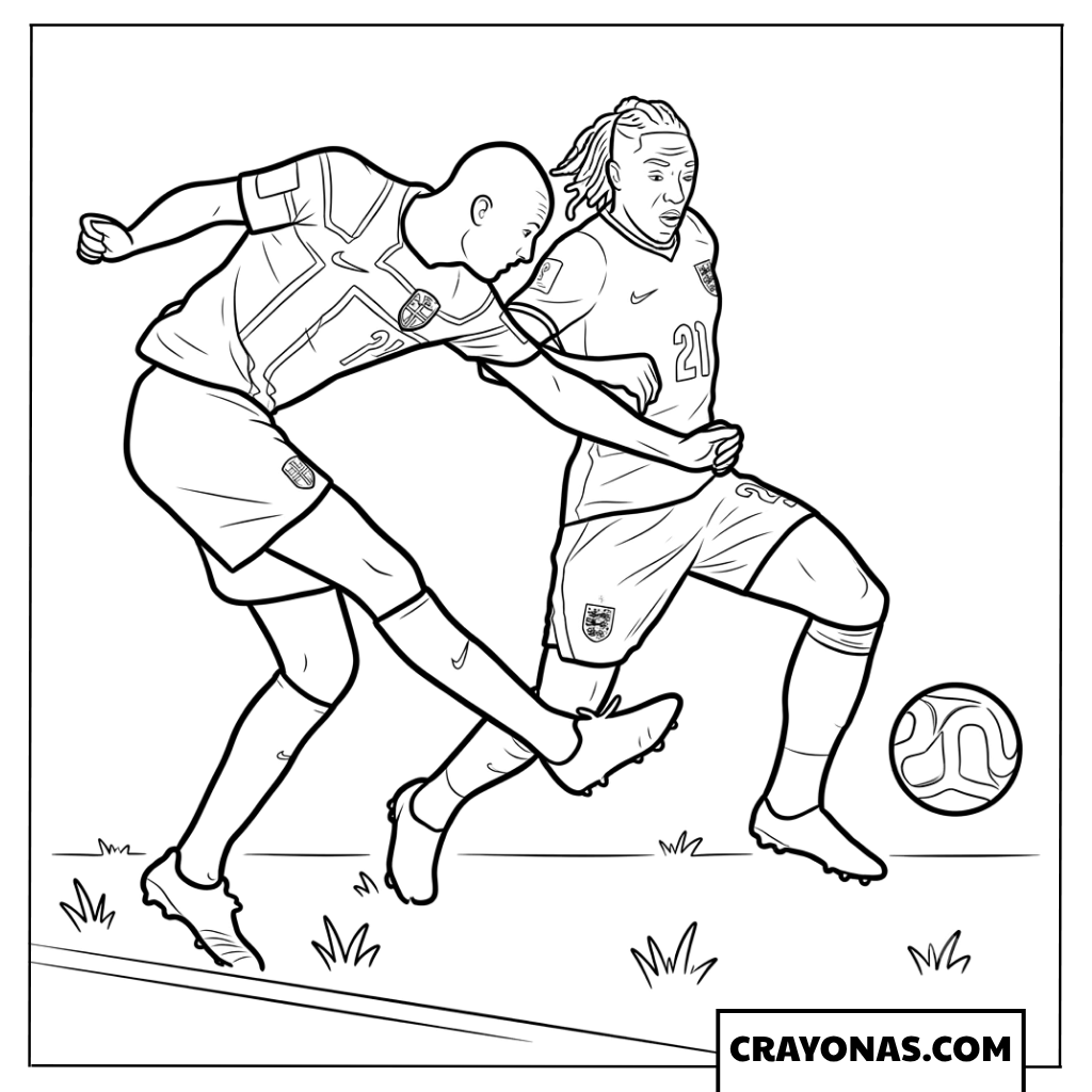Eberechi Eze vs Fredrik Aursnes Coloring Page