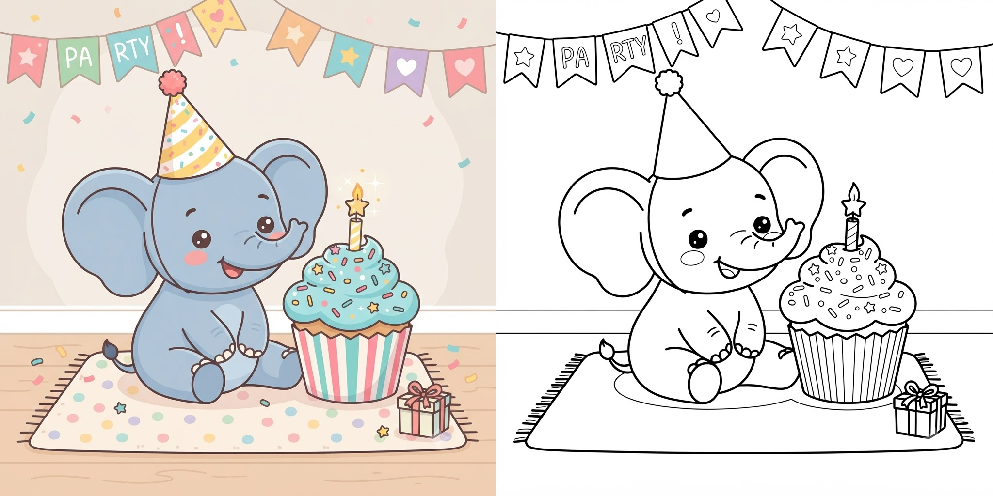 Elephant Coloring Pages ft - 1