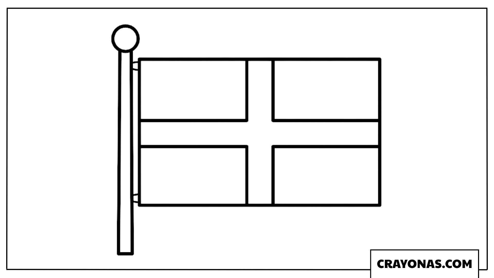 England Flag Coloring Page