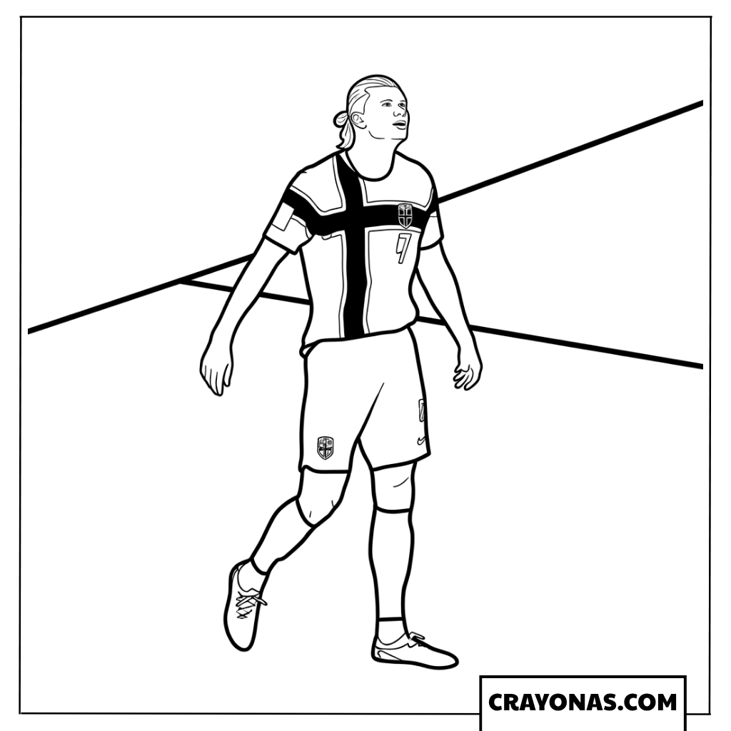 Erling Haaland Disappointed Coloring Page