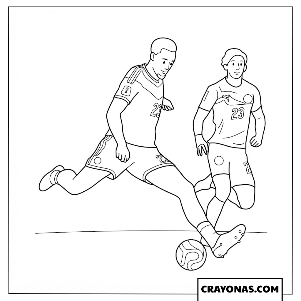 Felix Nmecha Long Pass Coloring Page