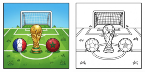 France vs Morocco World Cup 2026 Coloring Pages ft - 1