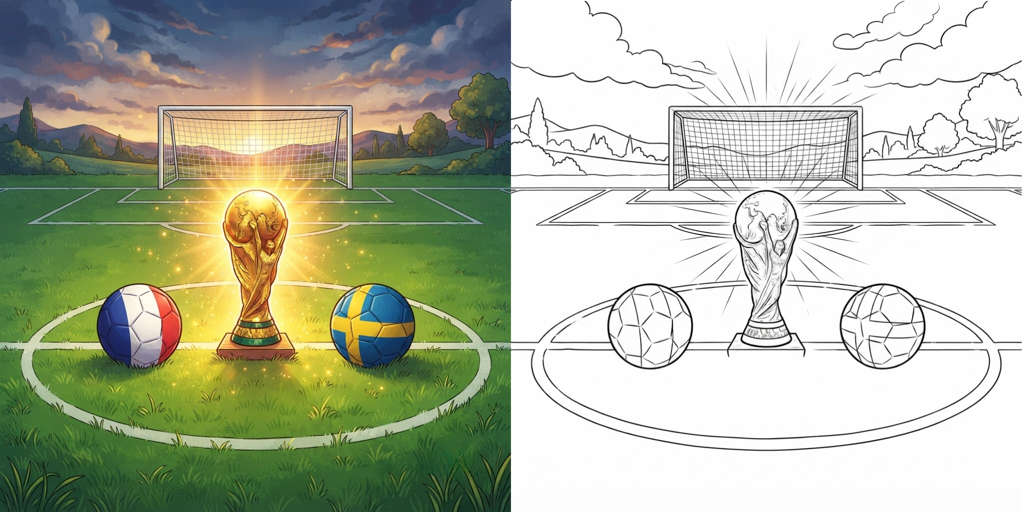 France vs Sweden World Cup 2026 Coloring Pages ft - 1
