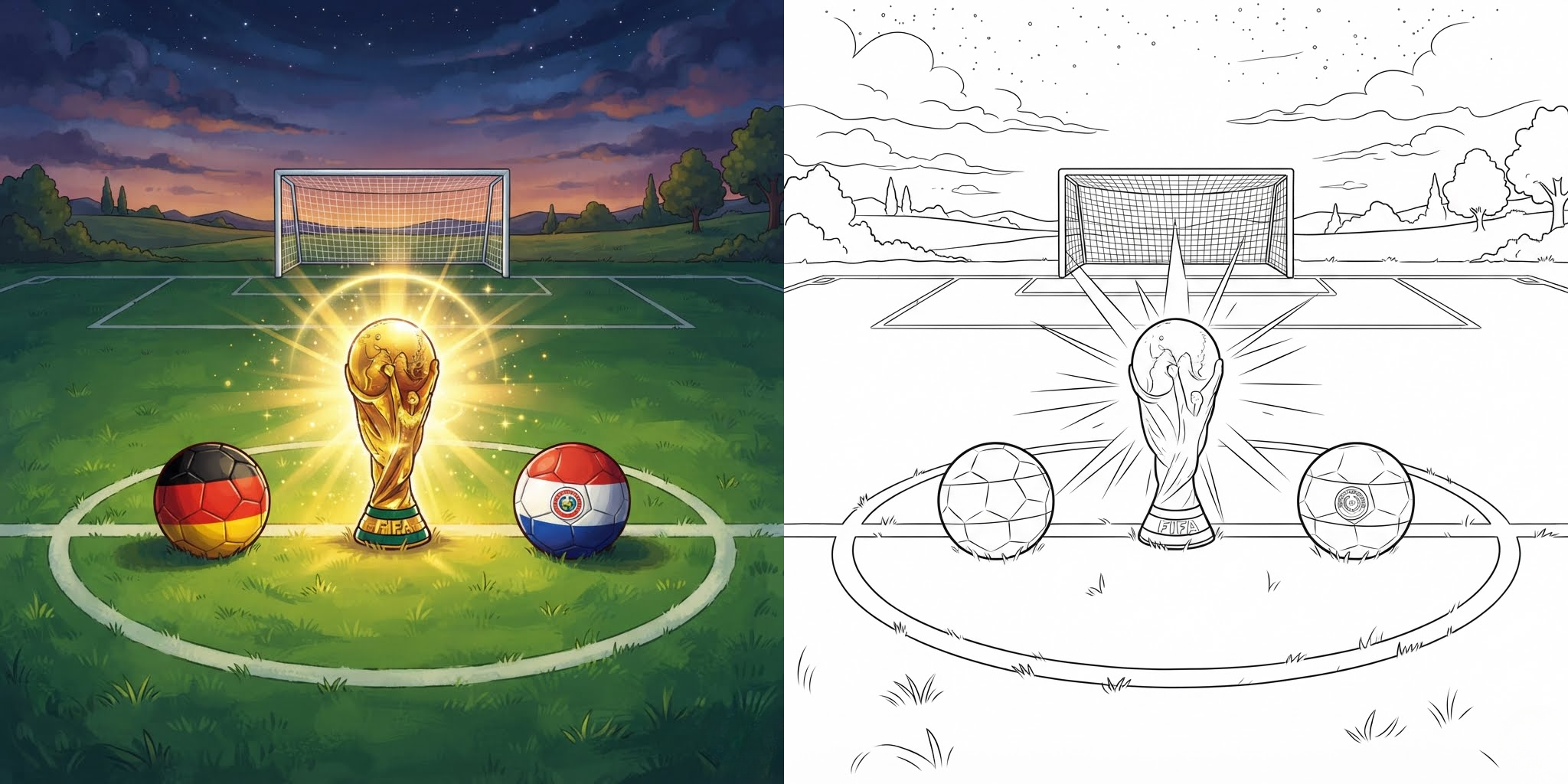 Germany vs Paraguay World Cup 2026 Coloring Pages ft - 1