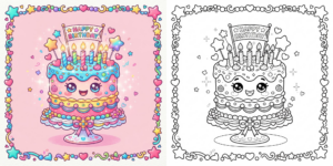 Happy Birthday Coloring Pages ft - 1