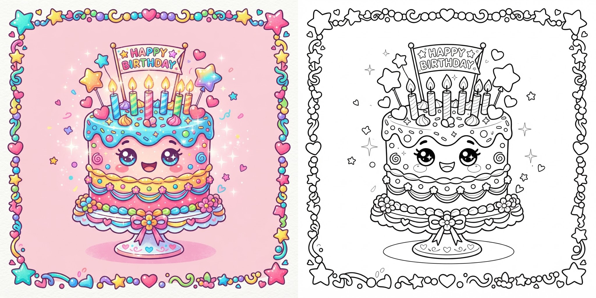 Happy Birthday Coloring Pages ft - 1