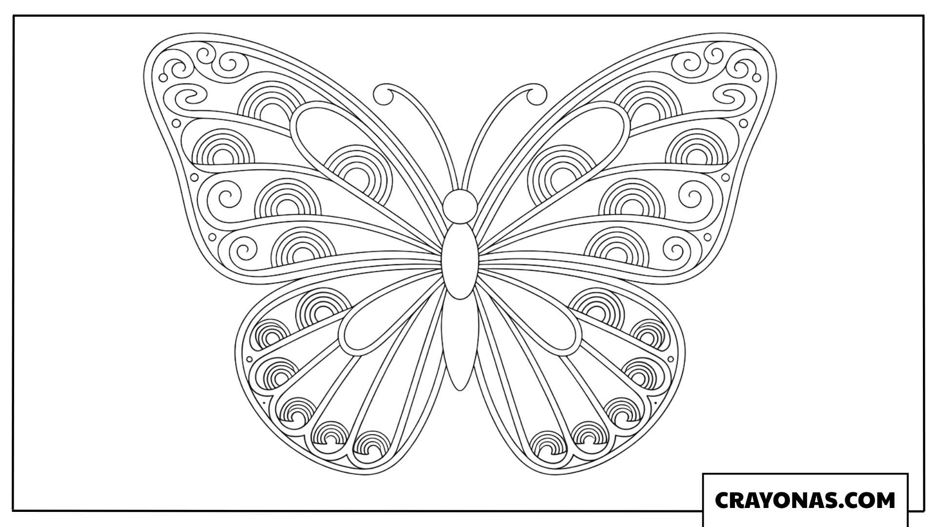 Intricate Patterned Butterfly Wings Mandala Coloring Page