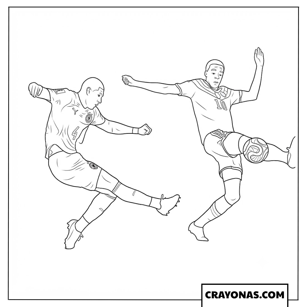 Jamal Musiala Blocking Shot Coloring Page