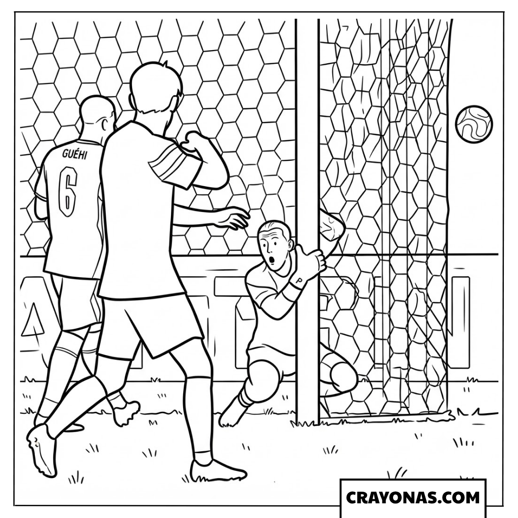 Jordan Pickford Save Coloring Page