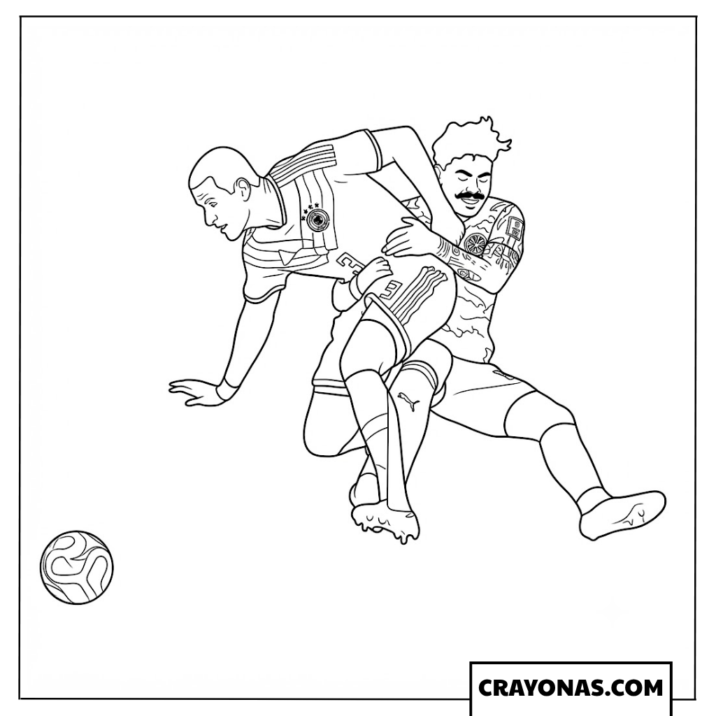 Joshua Kimmich Shielding Ball Coloring Page