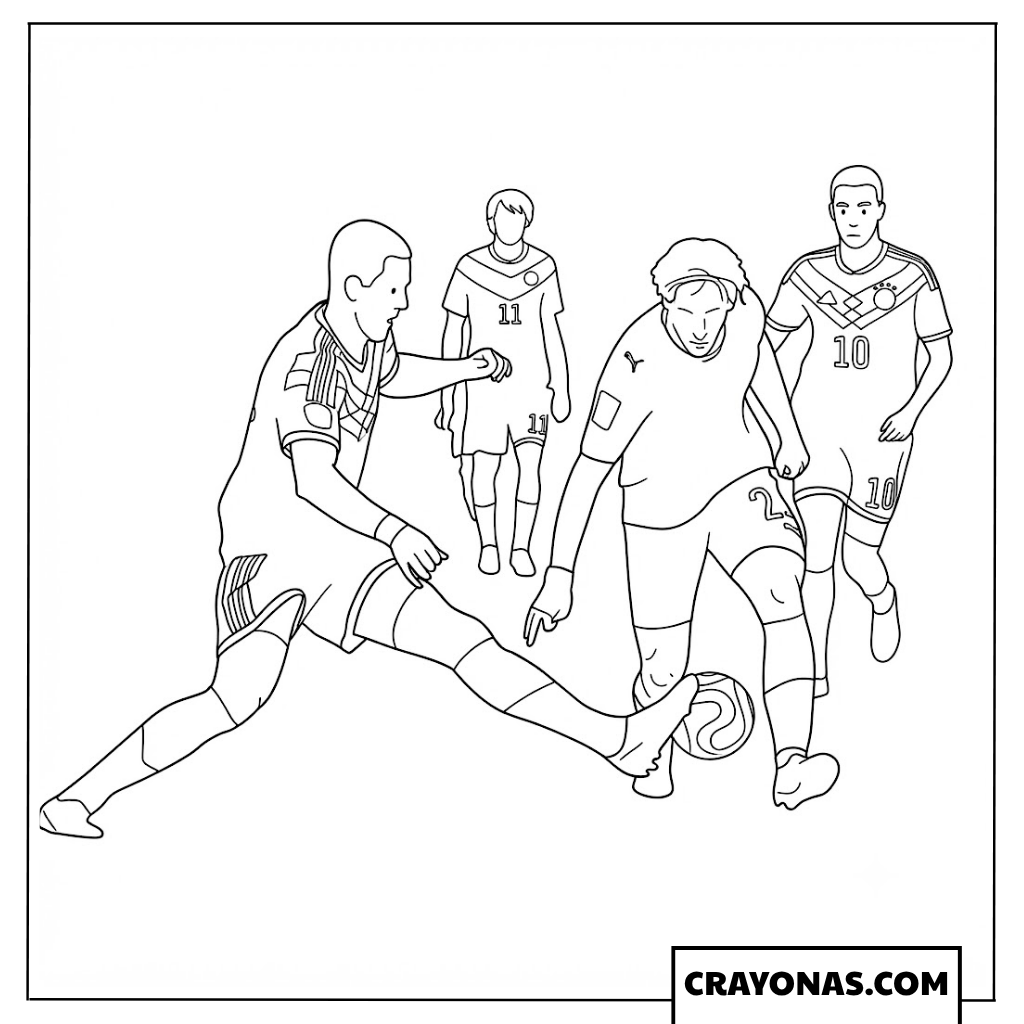 Joshua Kimmich Sliding Tackle Coloring Page