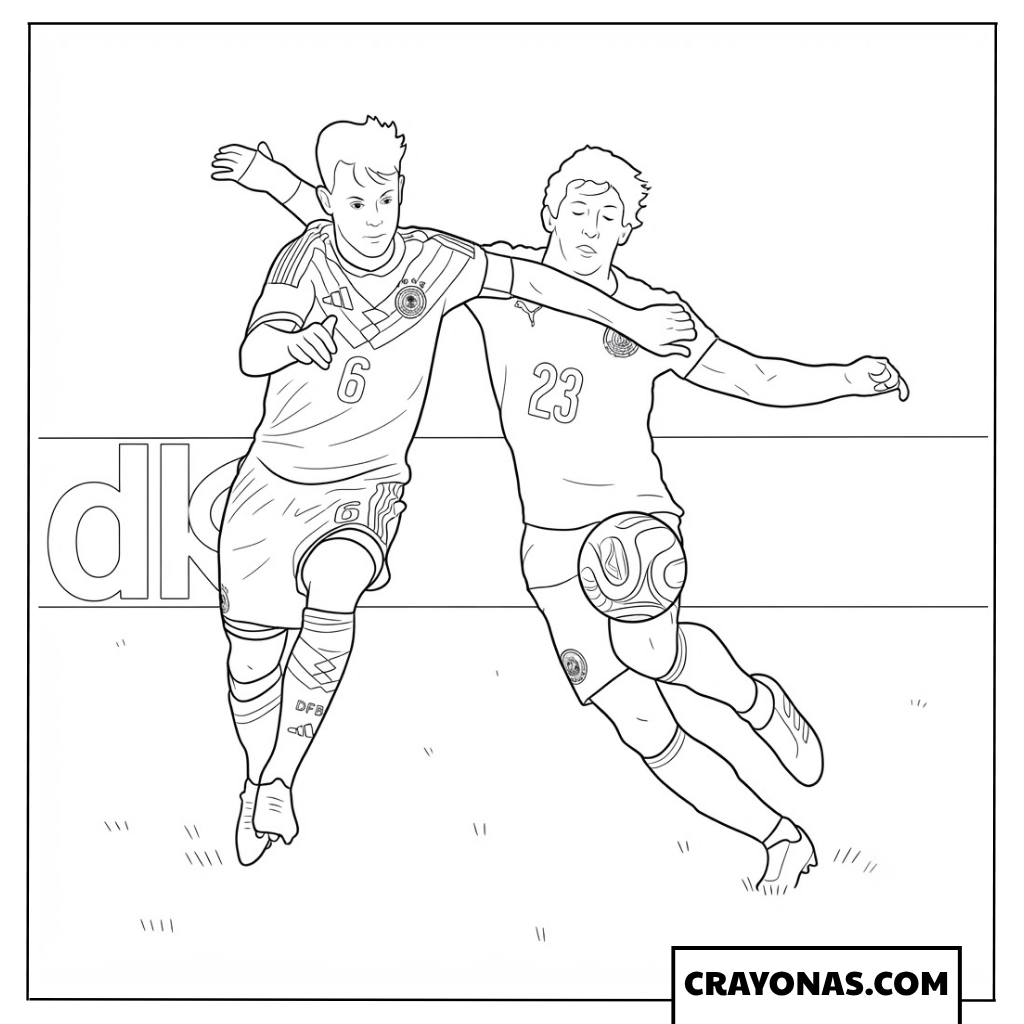 Joshua Kimmich vs Matias Galarza Chase Coloring Page