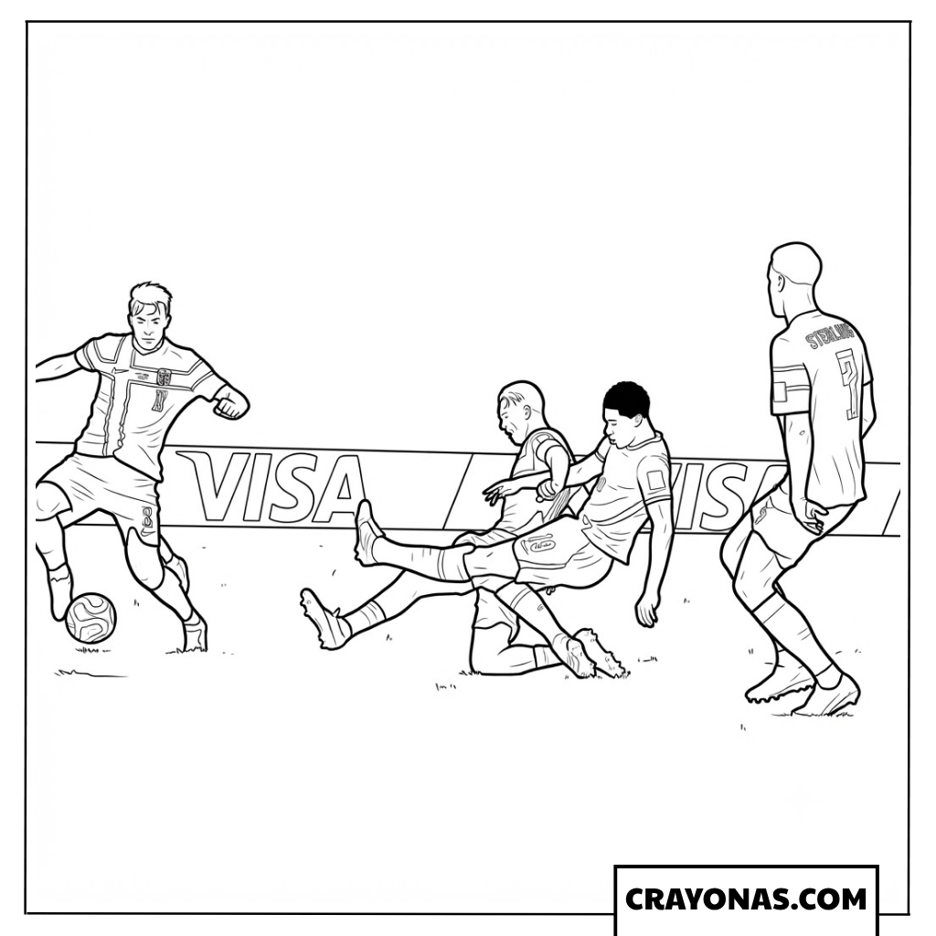 Jude Bellingham Shooting Coloring Page