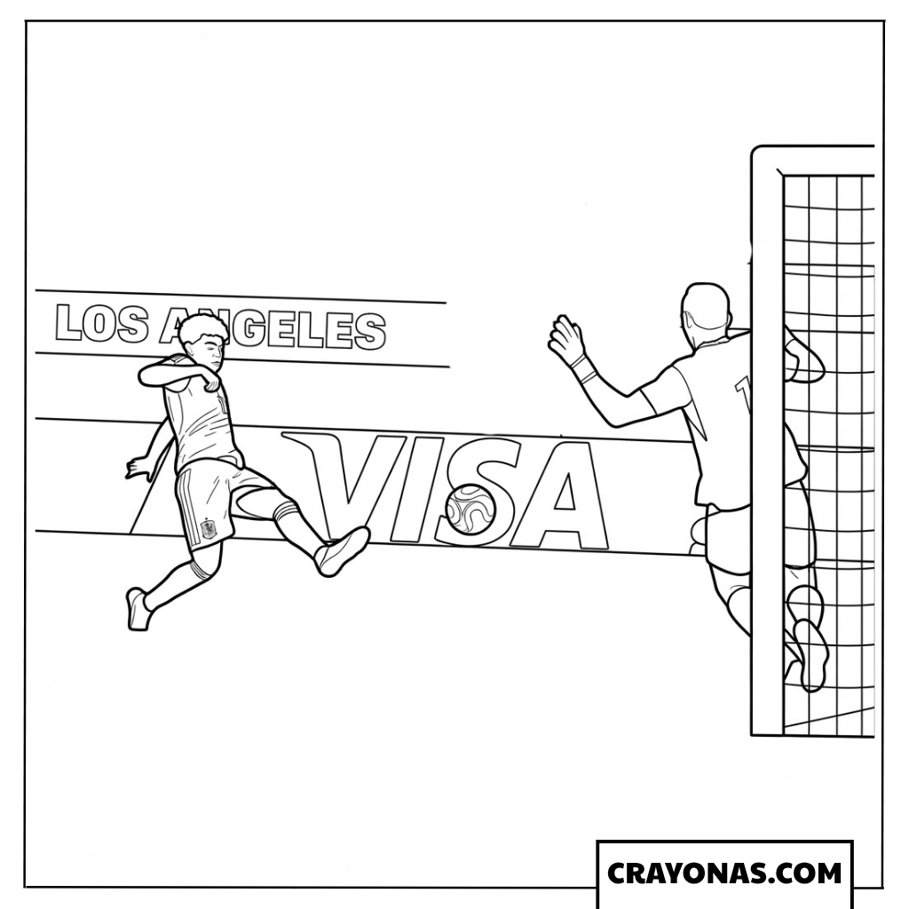 Lamine Yamal Controlling Ball in Air Coloring Page