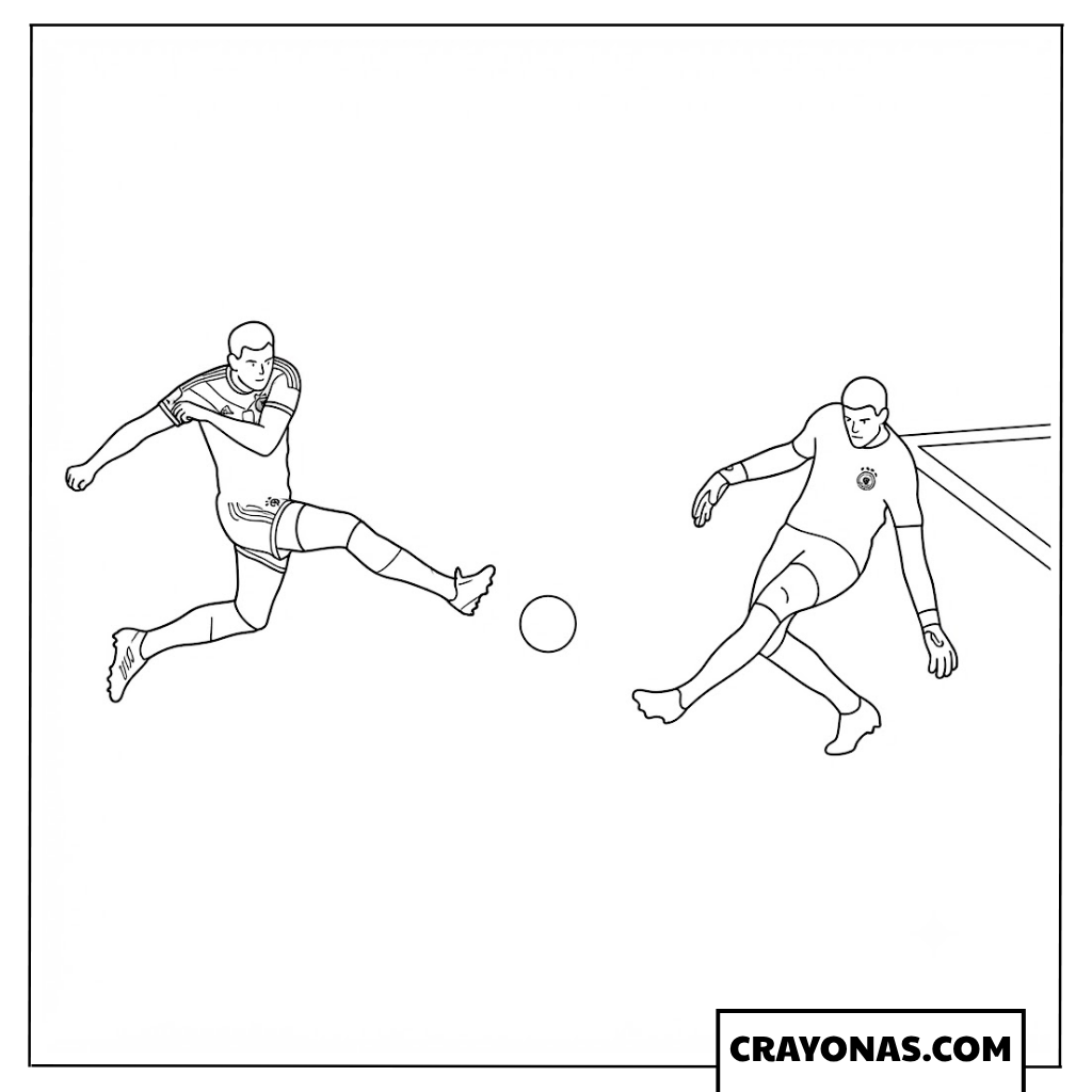 Leon Goretzka Close Range Shot Coloring Page