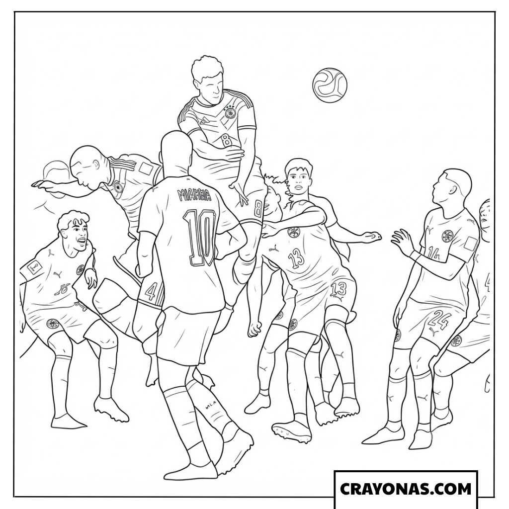 Leon Goretzka Header Coloring Page