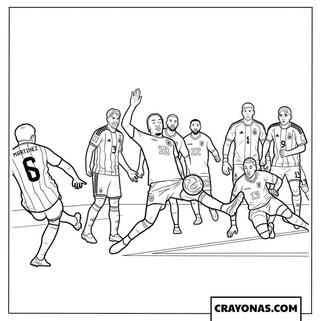 Lisandro Martinez Late Goal Coloring Page
