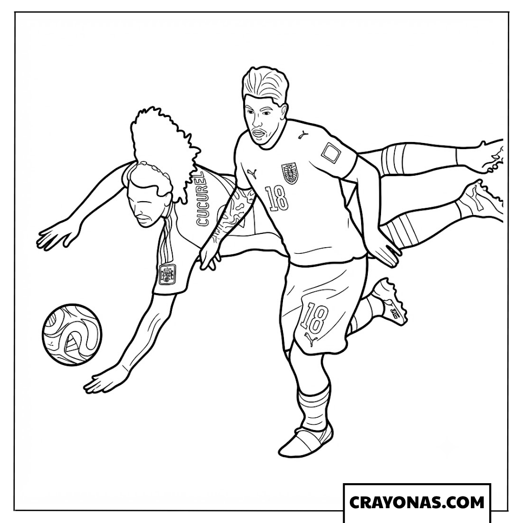 Marc Cucurella Blocking Schmid Coloring Page