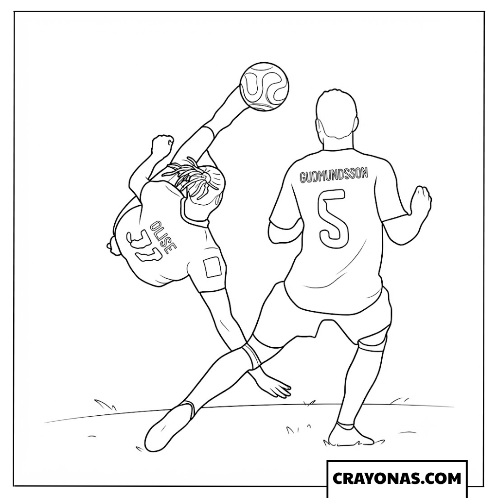 Michael Olise Shot Coloring Page