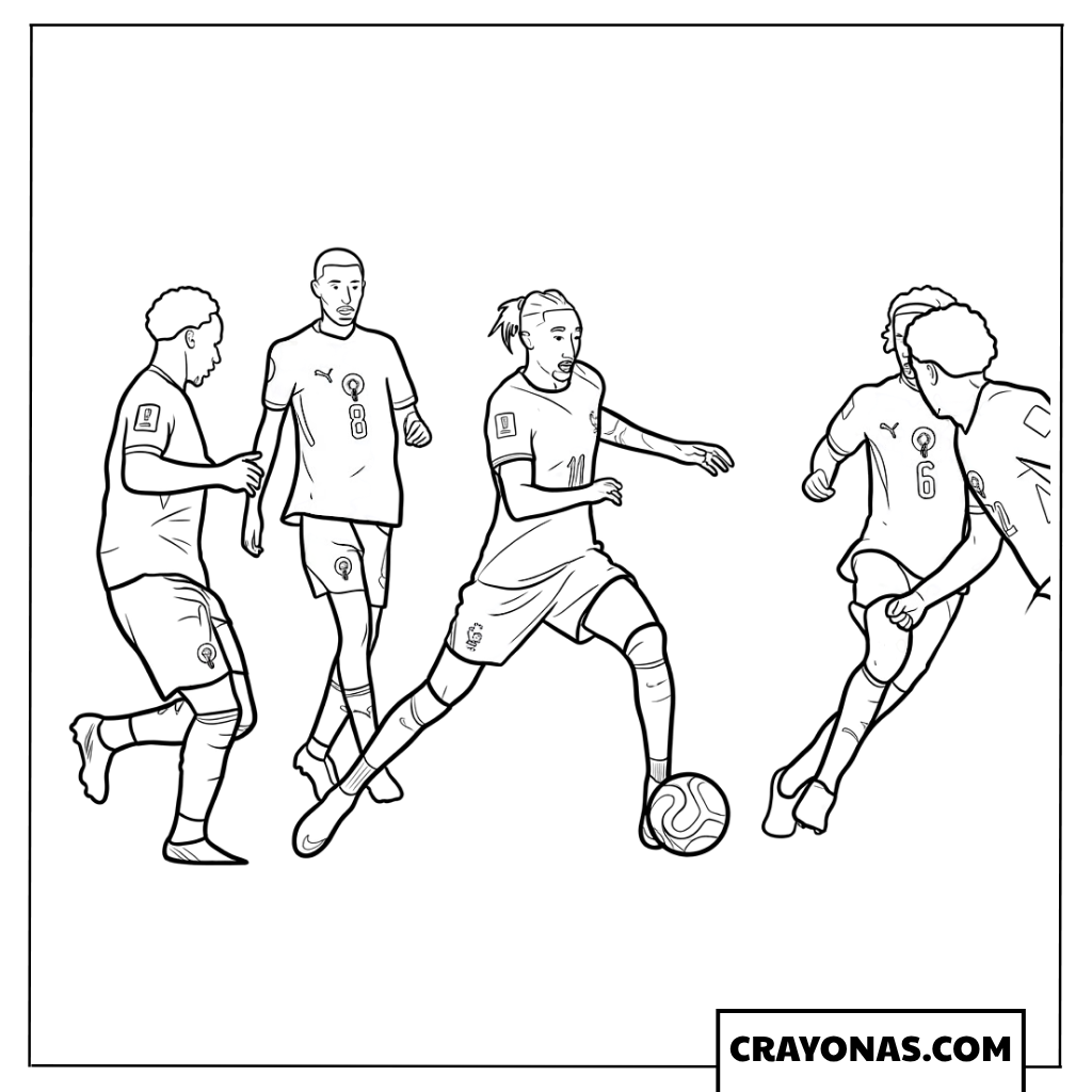 Michael Olise Solo Run Coloring Page