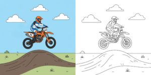 Motorcycle Coloring Pages Easy ft - 6