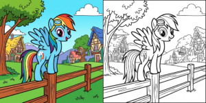 My Little Pony Coloring Pages Rainbow Dash ft - 4