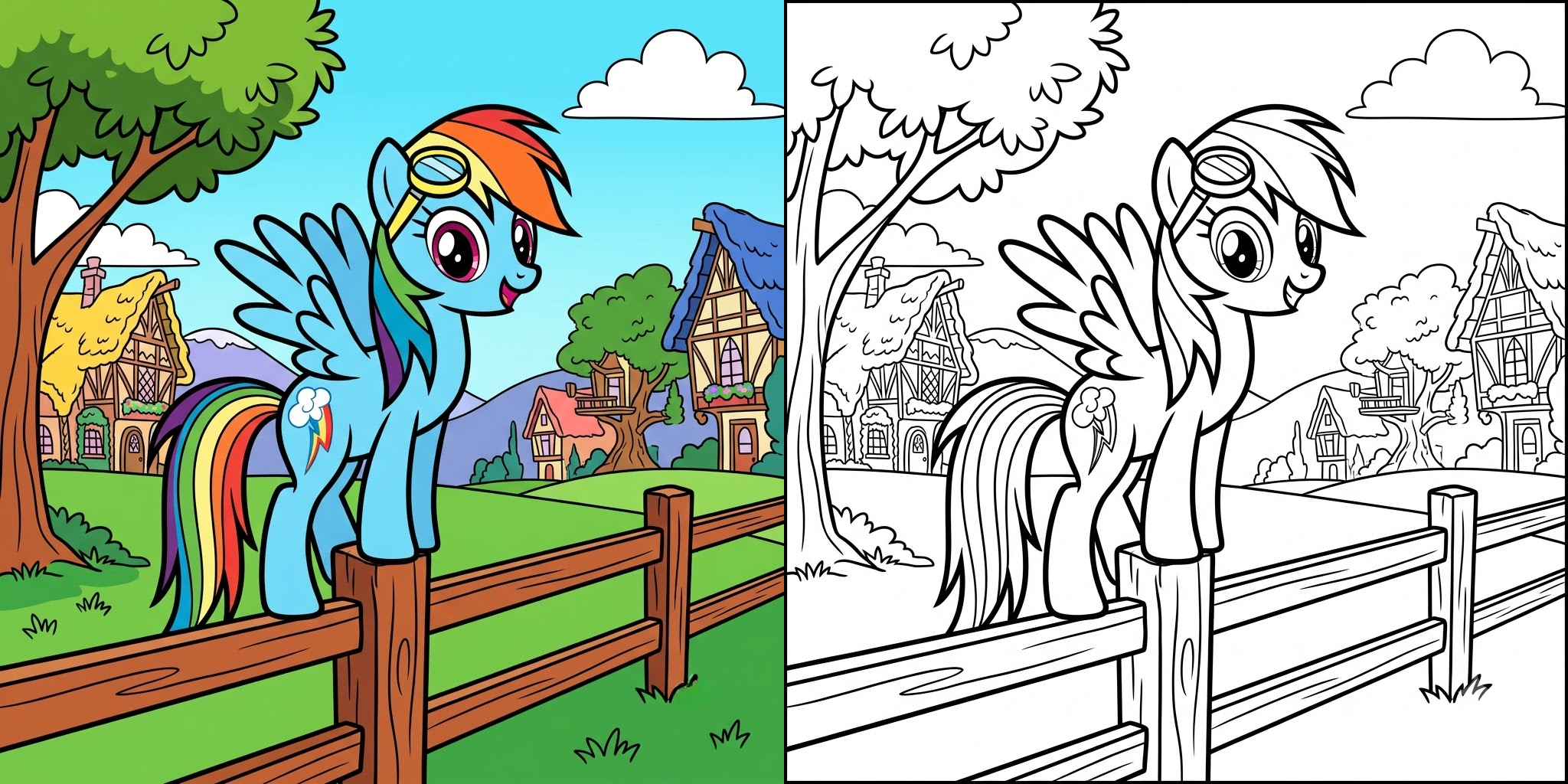 My Little Pony Coloring Pages Rainbow Dash ft - 4