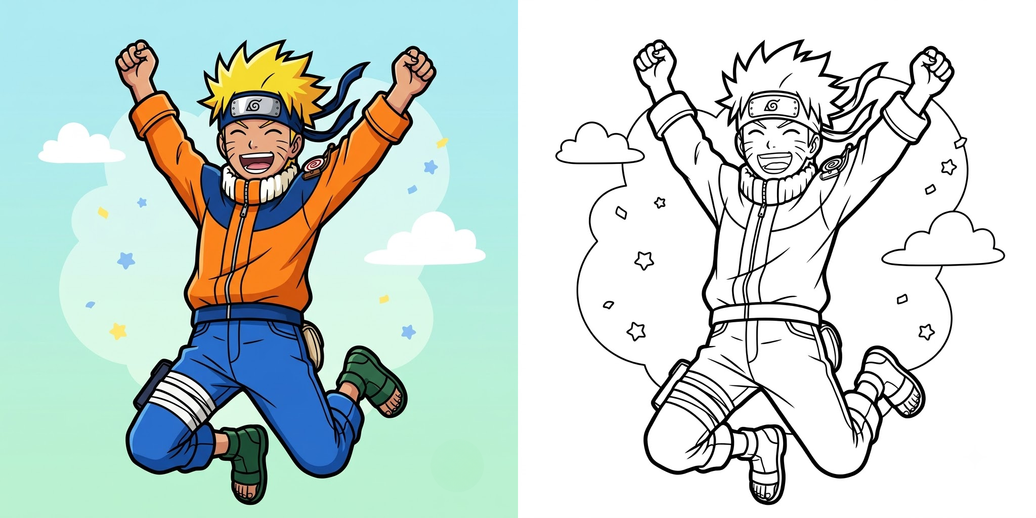 Naruto Coloring Pages Easy ft - 2
