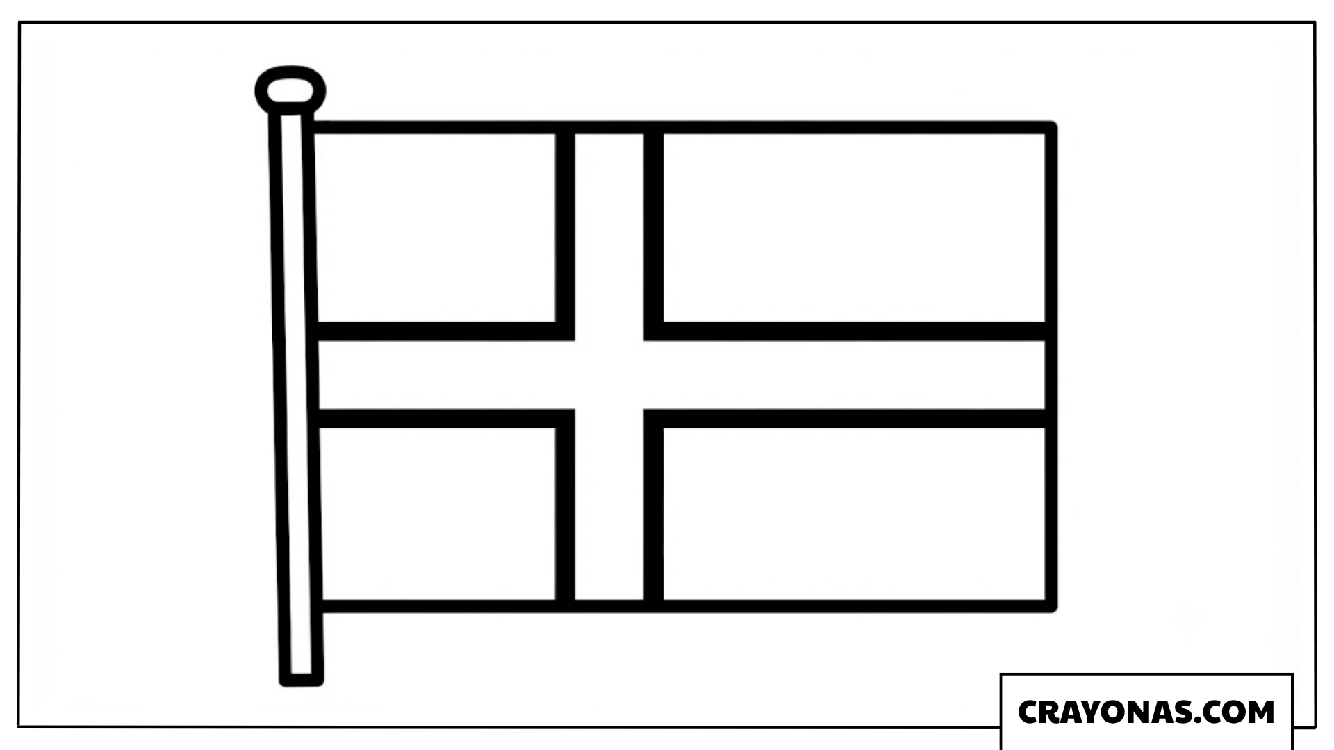 Norway Flag Coloring Page