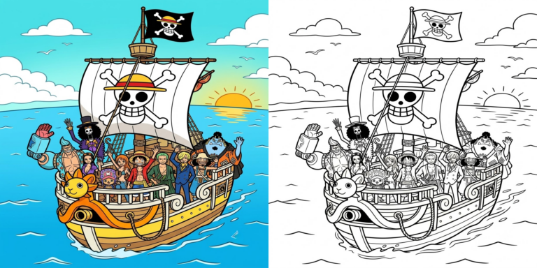 One Piece Coloring Pages ft - 3