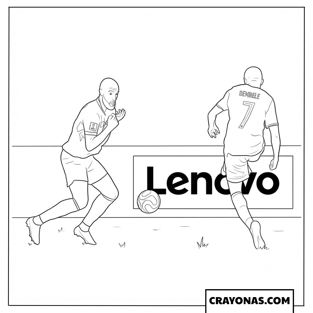 Ousmane Dembele Second Goal Coloring Page