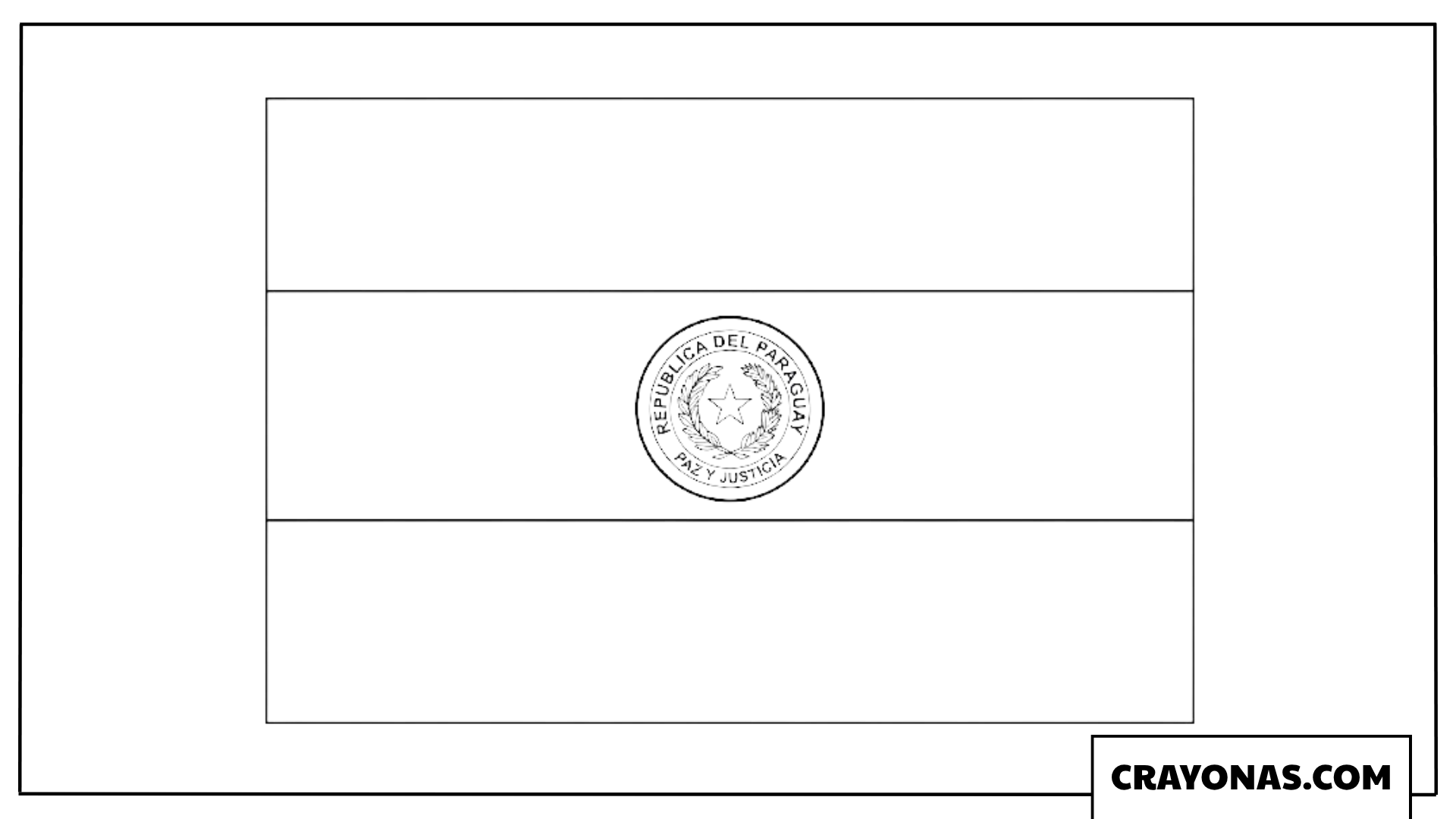Paraguay Flag Coloring Page