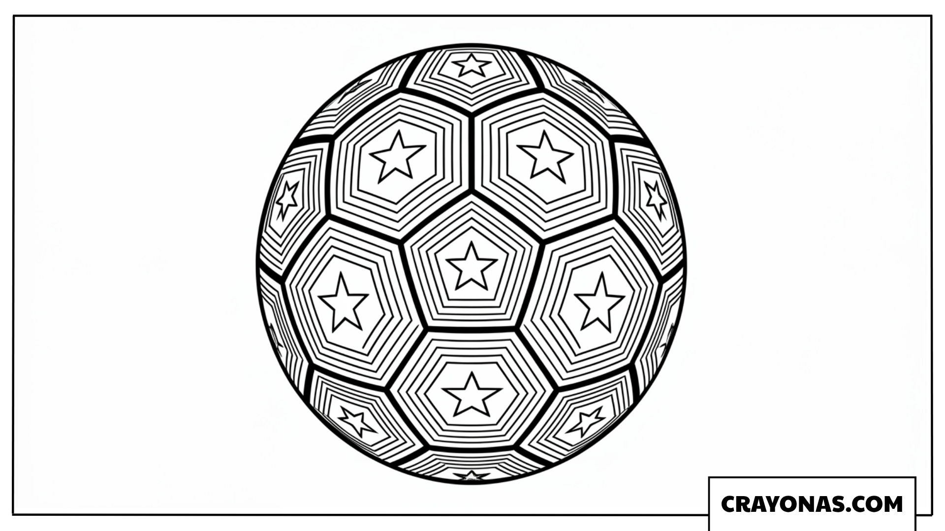 Patterned Soccer Ball Coloring Page