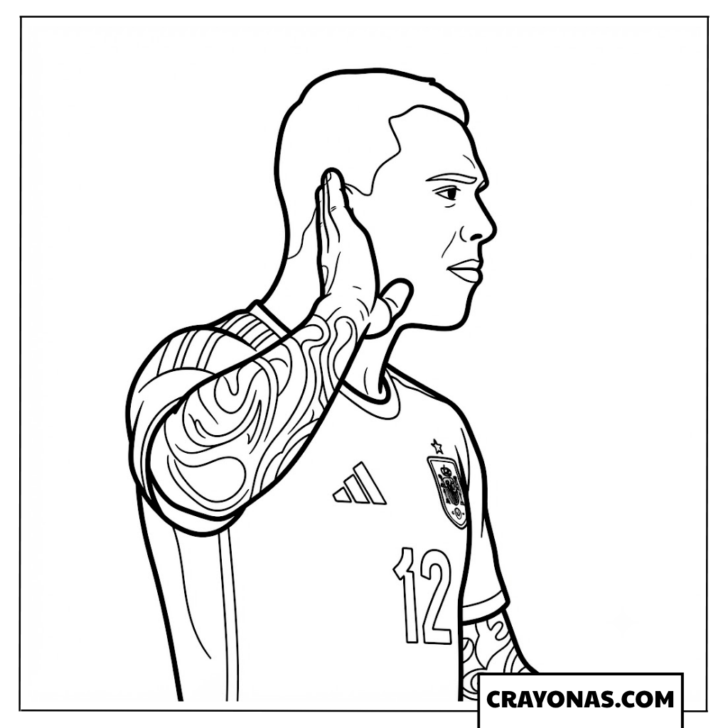 Pedro Porro Celebrating Goal Coloring Page