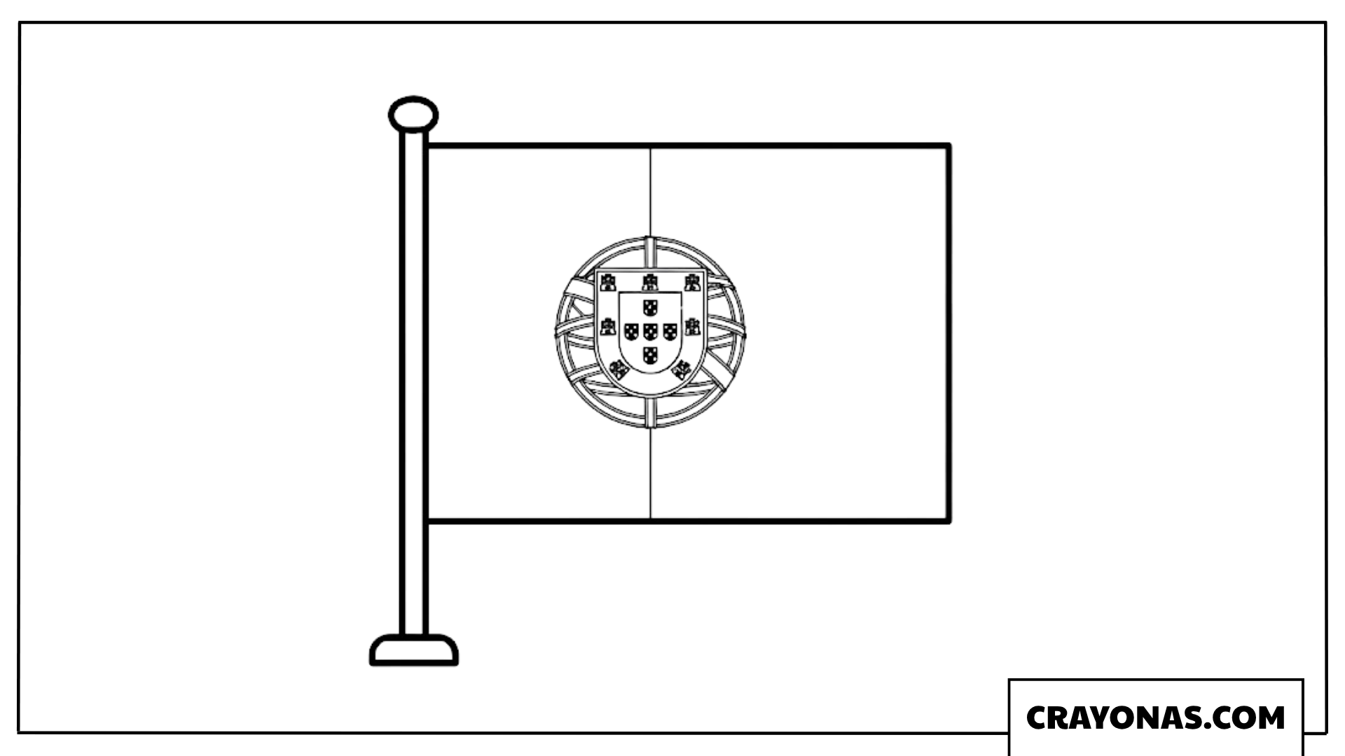 Portugal National Flag Coloring Page