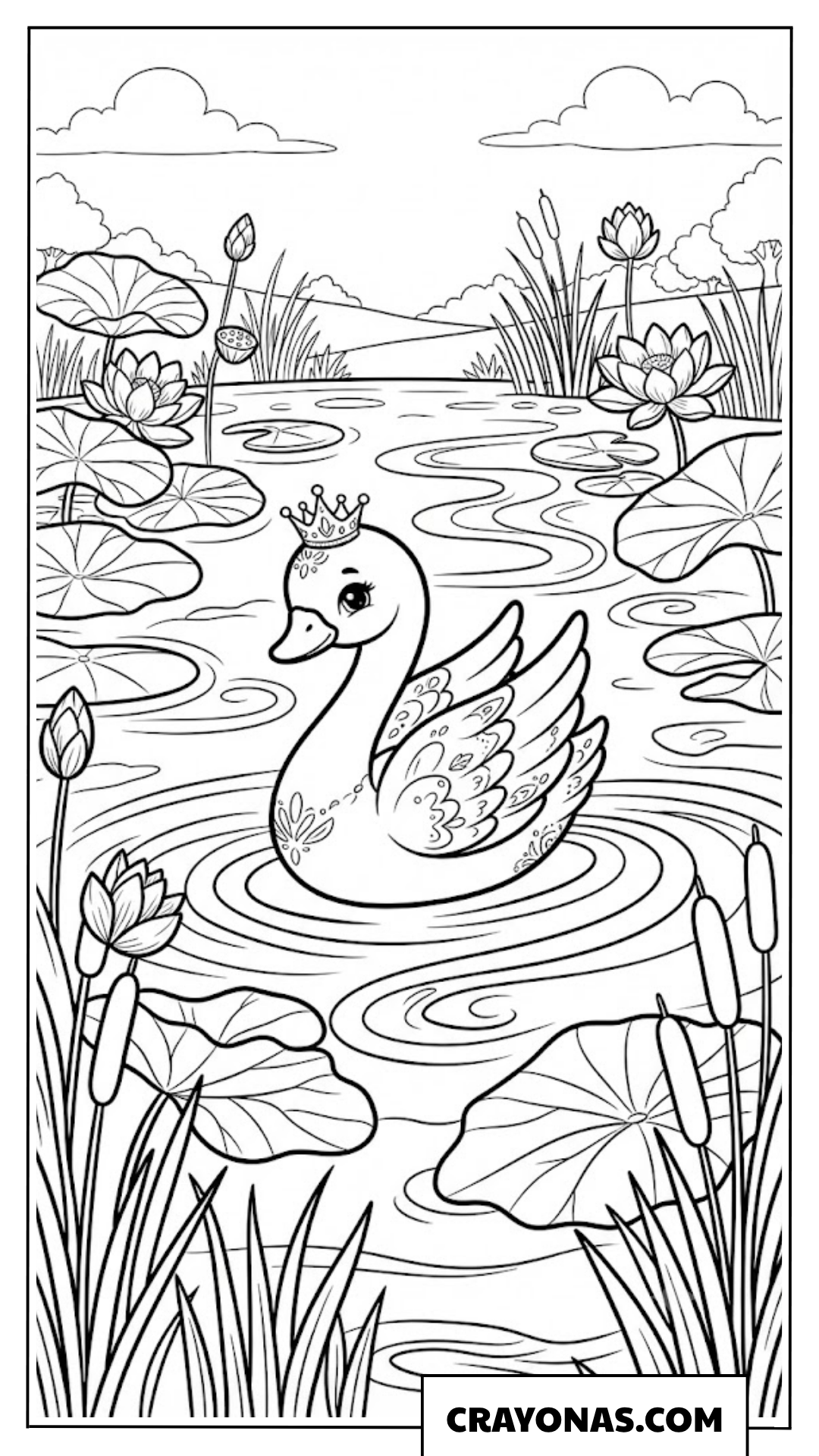 Princess Swan Coloring Page
