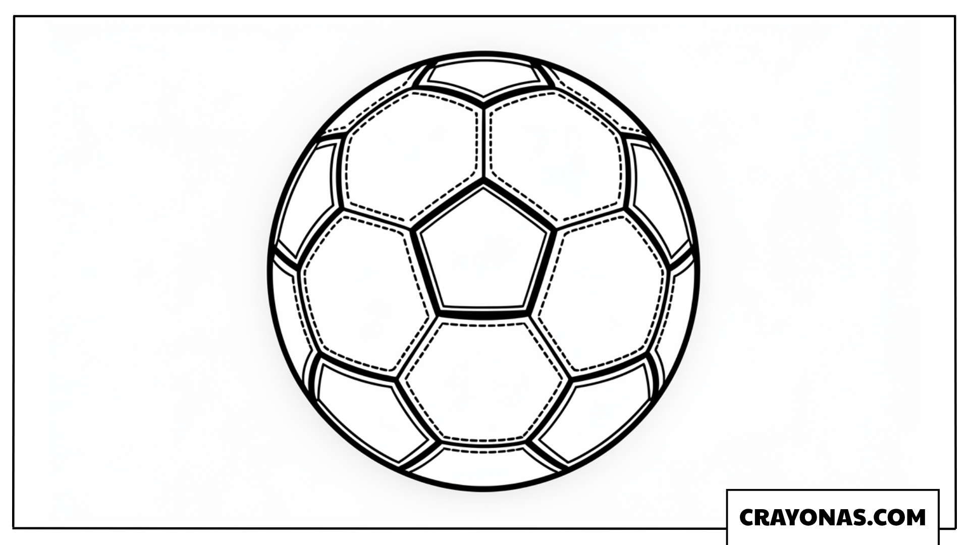 Realistic 3D Soccer Ball Coloring Page