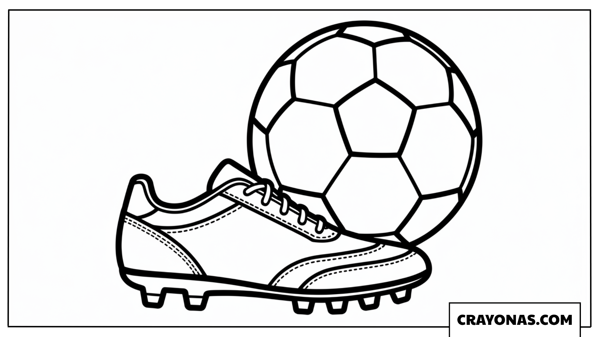 Realistic Soccer Ball with Cleats Coloring Page