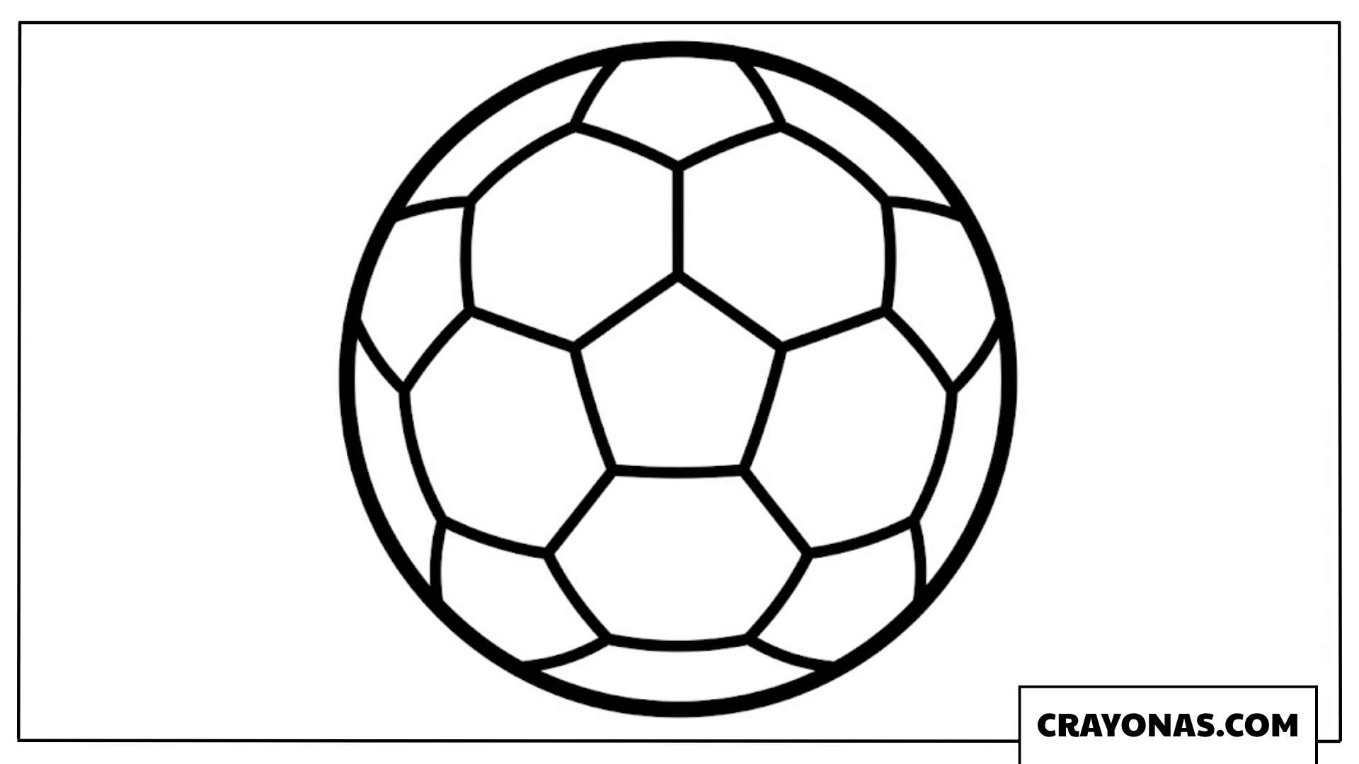 Realistic Soccer Ball with Shadow Coloring Page