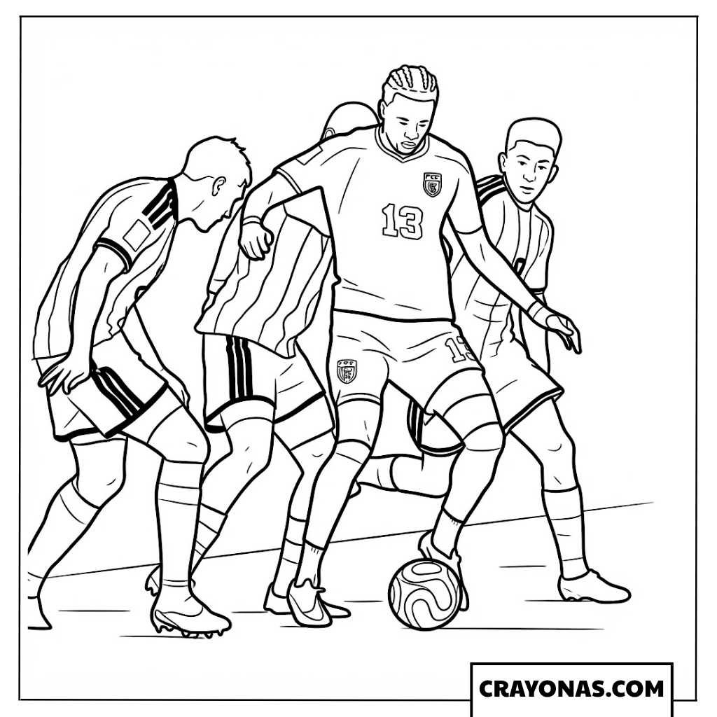 Sidny Lopes Cabral Attacking Coloring Page
